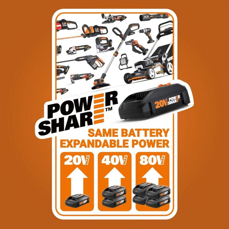 Worx Nitro LeafJet Cordless Leaf Blower w/ Battery and Charger for Lawn Care - Image 9