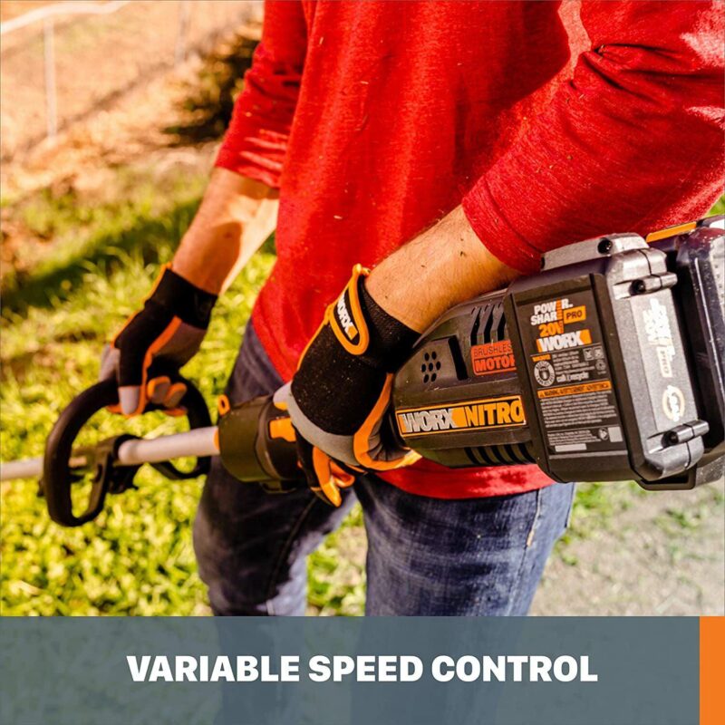 Worx Nitro WG186.9 40V Power Share PRO Attachment-Capable Driveshare 15in. Cordless String Trimmer (Tool Only) - Image 5