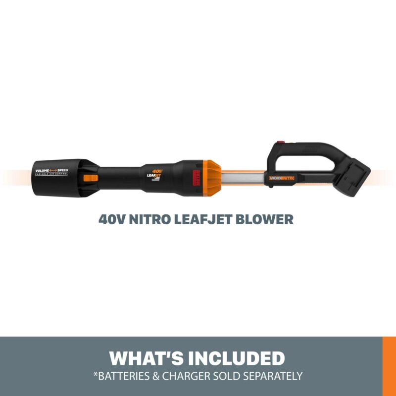 Worx Nitro WG585.9 40V Power Share PRO LEAFJET Cordless Leaf Blower with Brushless Motor (Tool Only) - Image 2