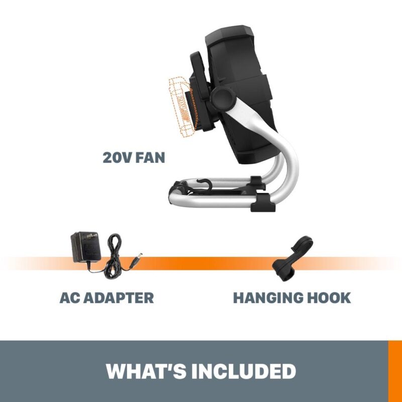 Worx Nitro WX095L.9 20V Power Share Cordless Work Fan (Tool Only) - Image 6