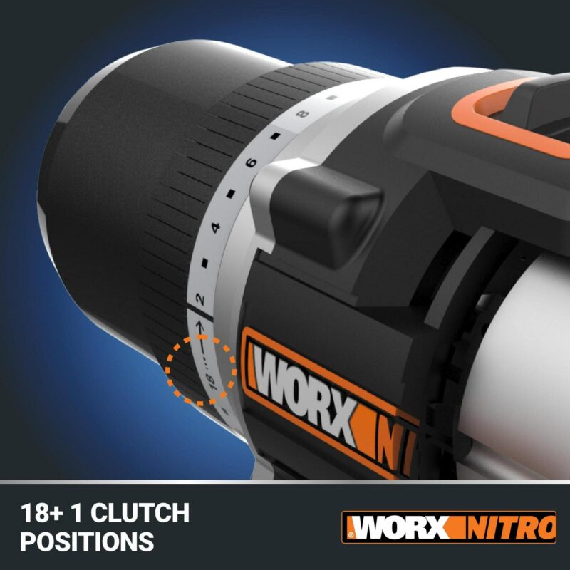 Worx Nitro WX130L.9 20V Compact Brushless 1/2a Drill/Driver (No Battery and Charger Included - Tool Only) - Image 4