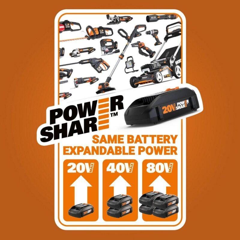 Worx Nitro WX843L.9 20V Power Share 3/8  Cordless Crown Stapler (Tool Only) Battery and Charger Not Included - Image 2