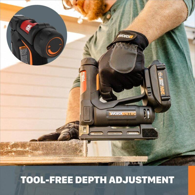 Worx Nitro WX843L.9 20V Power Share 3/8  Cordless Crown Stapler (Tool Only) Battery and Charger Not Included - Image 4