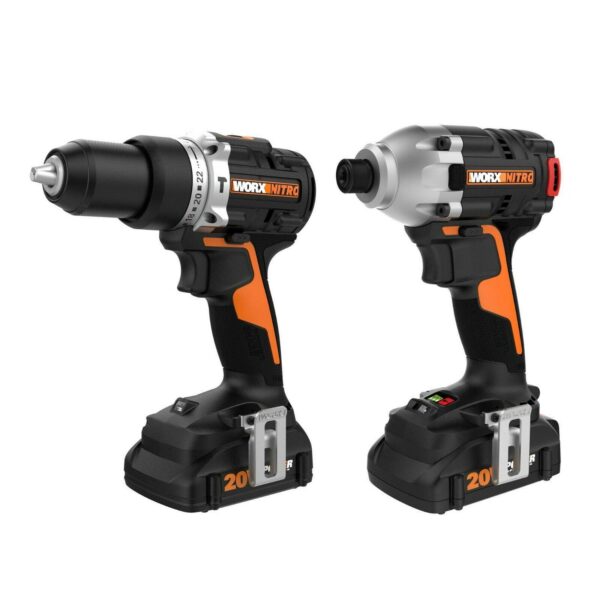 Worx Nitro WX971L 20V Power Share Impact Driver and Hammer Drill Combo Battery and Charger Included