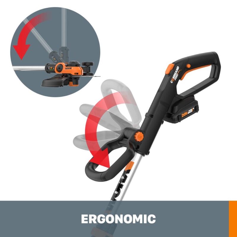 Worx WG163.9 20V Power Share GT 3.0 12  String Trimmer and Wheeled Edger (Tool Only) - Image 4