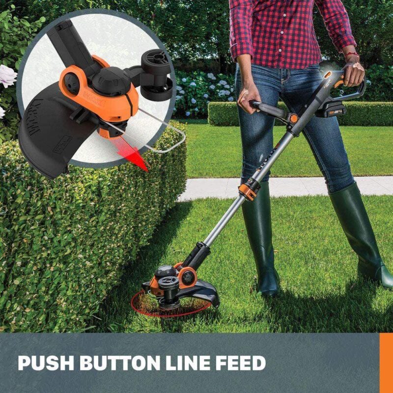 Worx WG163 GT 3.0 20V Power Share 12  Cordless String Trimmer and Edger (Battery and Charger Included) - Image 6