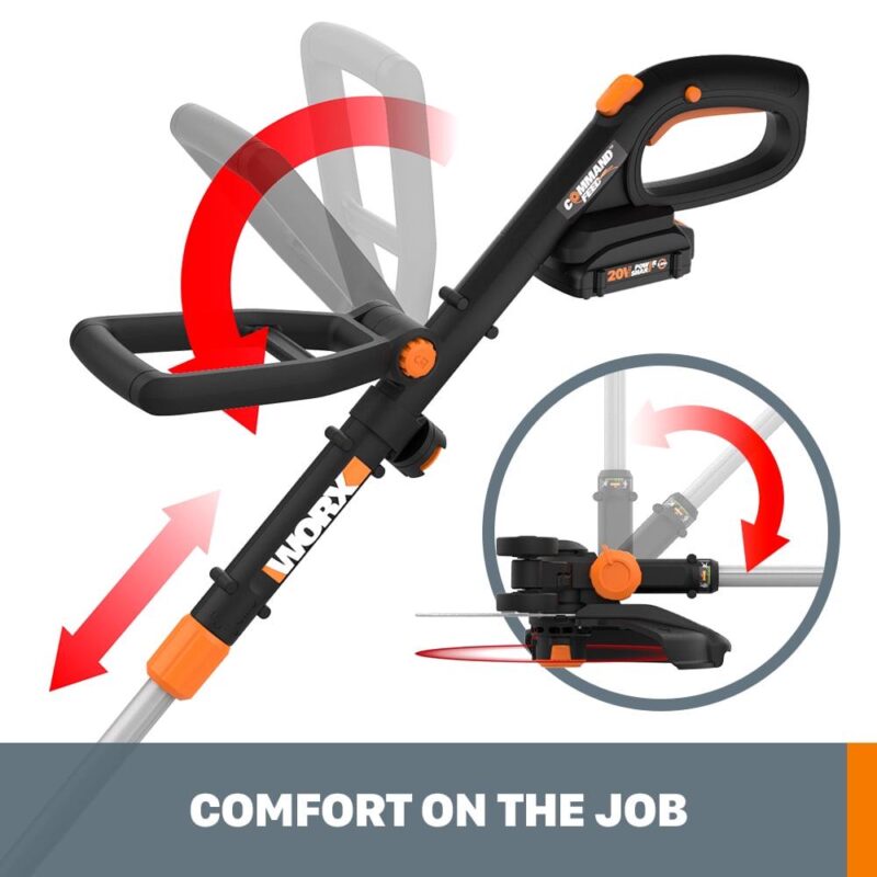 Worx WG170.2 20V Power Share GT Revolution 12  Cordless String Trimmer - Image 6