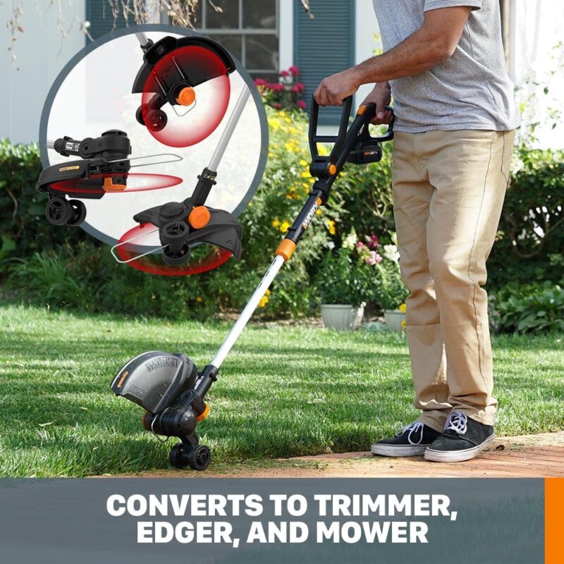 Worx WG170.3 20V Power Share GT Revolution 4.0Ah 12  Cordless String Trimmer - Image 4