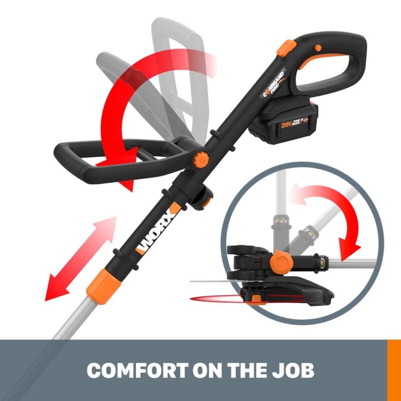 Worx WG170.3 20V Power Share GT Revolution 4.0Ah 12  Cordless String Trimmer - Image 5