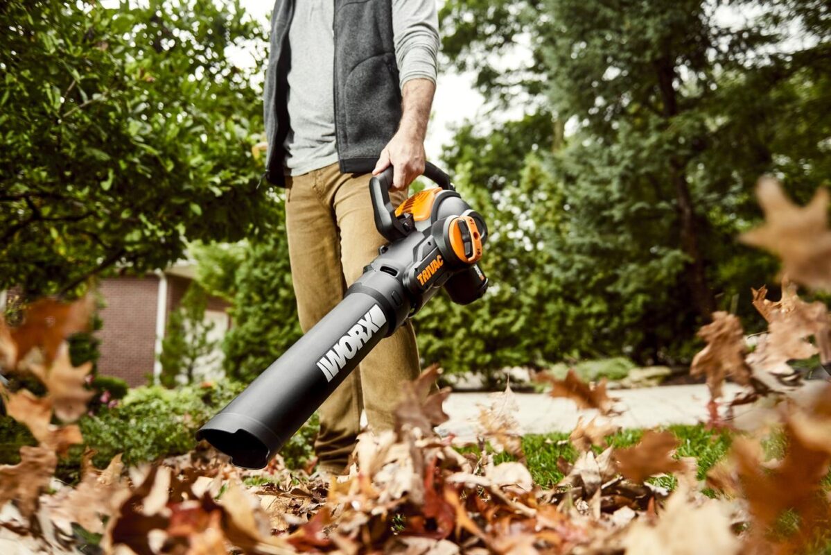 Worx WG512 3 in 1 Trivac 2 Speed Corded Electric Leaf Blower Mulcher Yard Vacuum - Image 2