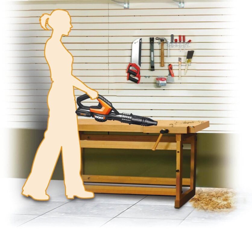 Worx WG545.1 WORXAIR Lithium Multi-Purpose Leaf Blower/Sweeper/Cleaner, 20-volt - Image 7