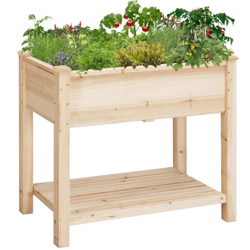 Yaheetech Wooden Raised Garden Bed Elevated Planter Box - Image 9