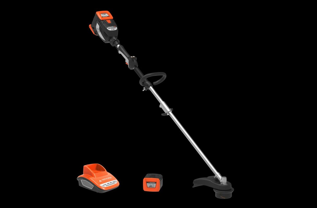 Yard Force Cordless 15  String Trimmer and Edger 2-in-1, Brushless Motor, .095a Dual Line, Includes 40V 4.0Ah Battery and Fast Charger