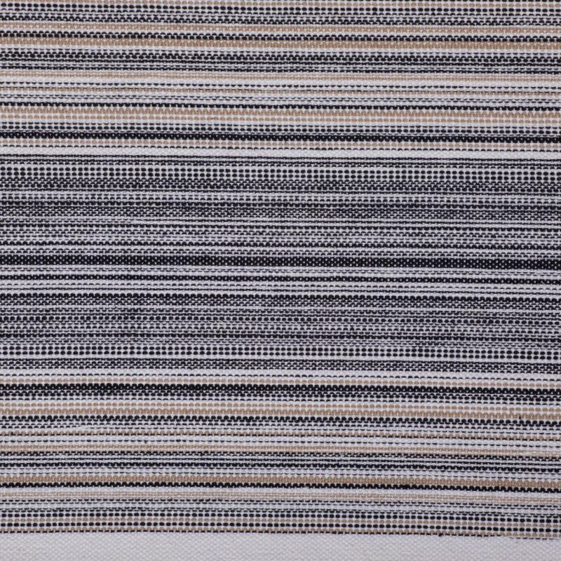 108  Table Runner with Fringed Black Stripes Design - Image 4