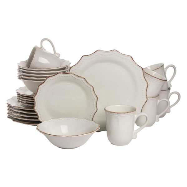 10 Strawberry Street Oxford 24-pc. Dinnerware Set