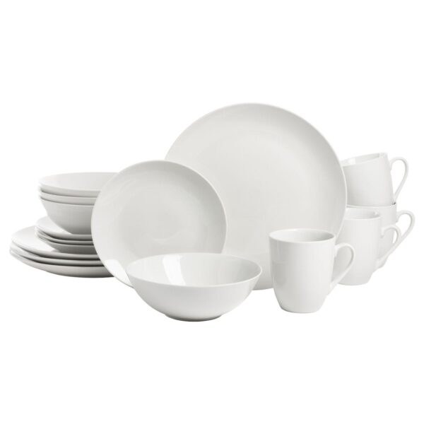 10 Strawberry Street Simply White 16-pc. Coupe Dinnerware Set