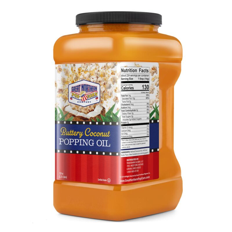 110oz Movie Theater Butter Coconut Oil For Popcorn Machine by Great Northern Popcorn