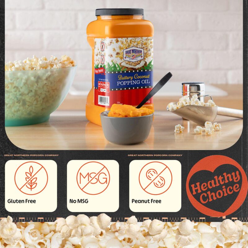 110oz Movie Theater Butter Coconut Oil For Popcorn Machine by Great Northern Popcorn - Image 2