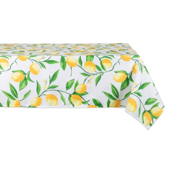 120  Outdoor Tablecloth with Lemon Bliss Print Design