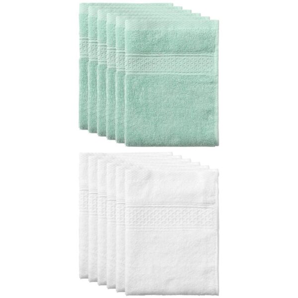 12 Pack Cotton Dish Clothes Set, Absorbent Kitchen Towels Set, 13 X13 Inches