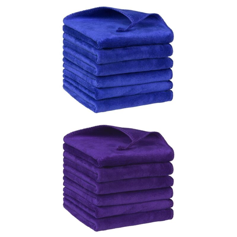 12 Pack Microfiber Kitchen Towels Set, Thick Absorbent Dish Clothes Set 12  x 12 - Image 14