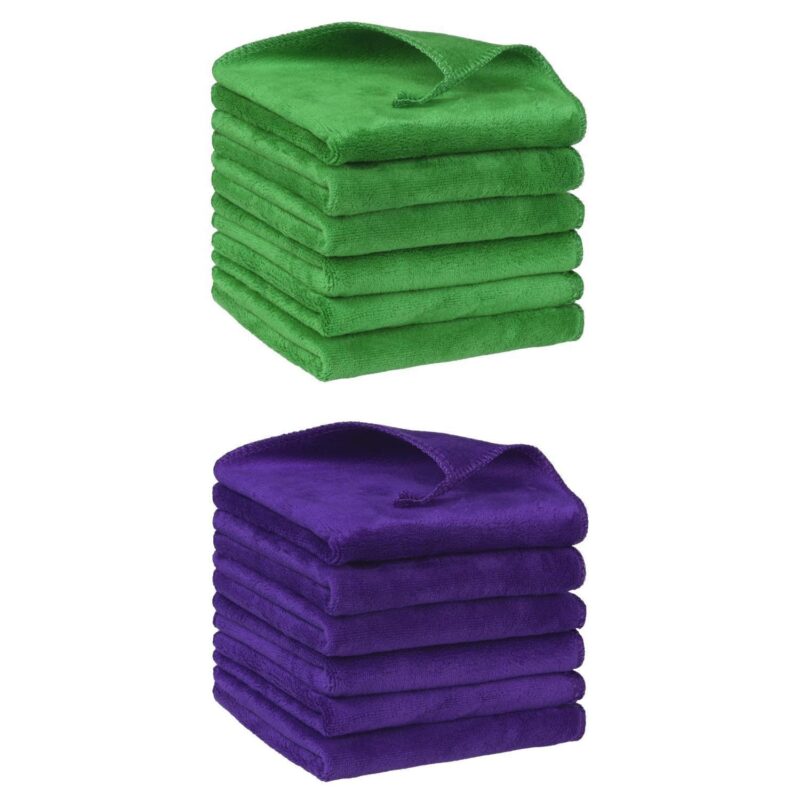 12 Pack Microfiber Kitchen Towels Set, Thick Absorbent Dish Clothes Set 12  x 12 - Image 9