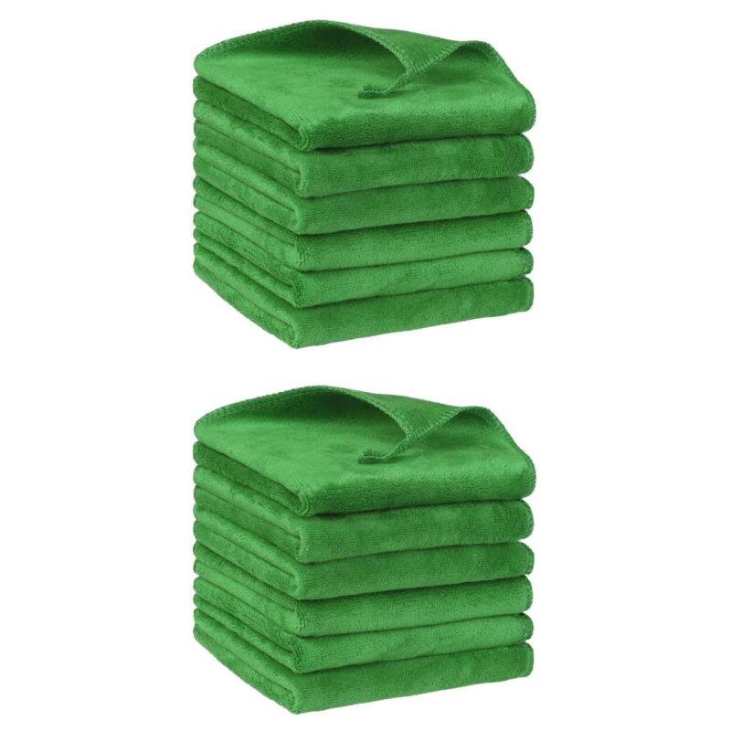 12 Pack Microfiber Kitchen Towels Set, Thick Absorbent Dish Clothes Set 12  x 12 - Image 10
