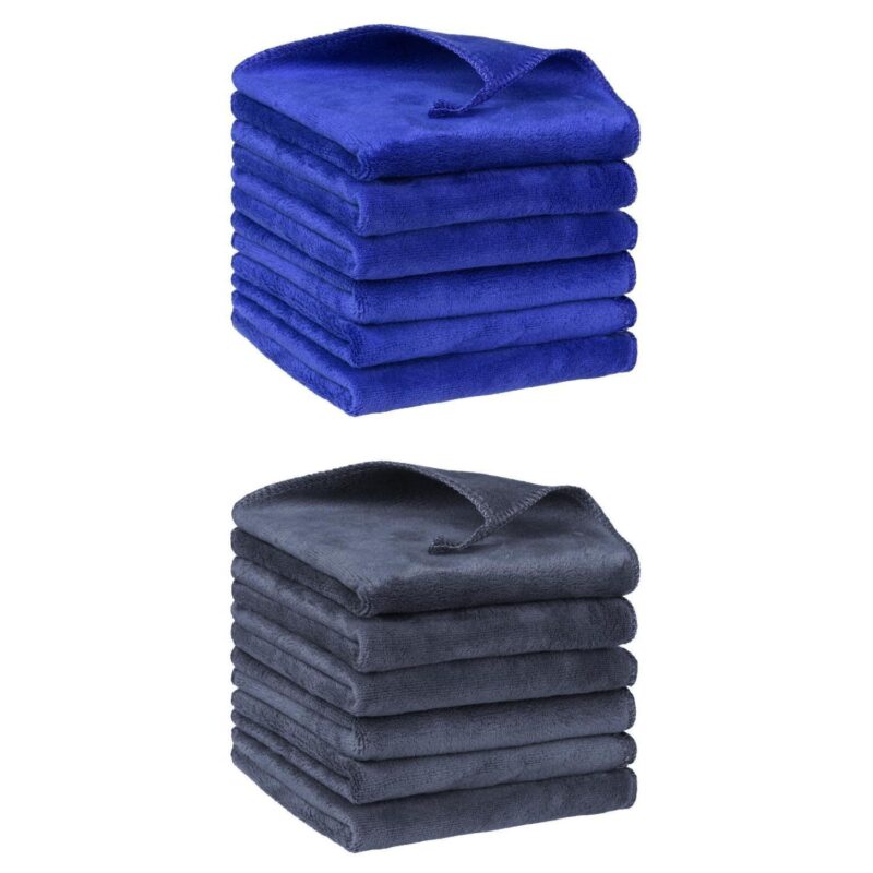 12 Pack Microfiber Kitchen Towels Set, Thick Absorbent Dish Clothes Set 12  x 12 - Image 7