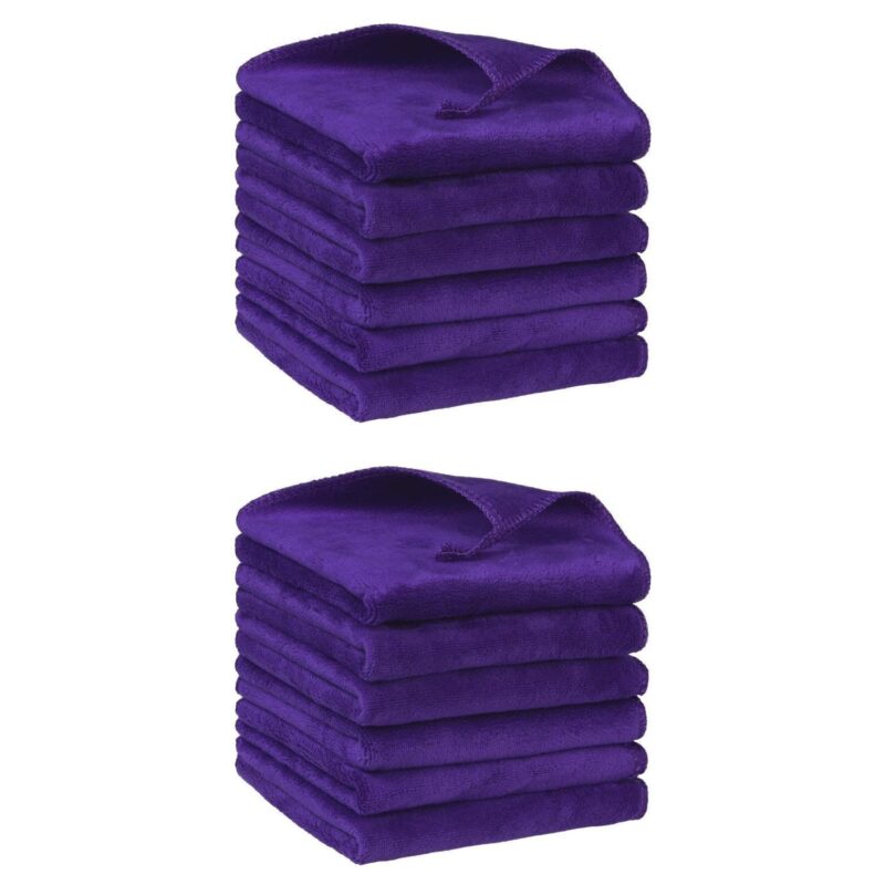 12 Pack Microfiber Kitchen Towels Set, Thick Absorbent Dish Clothes Set 12  x 12 - Image 15