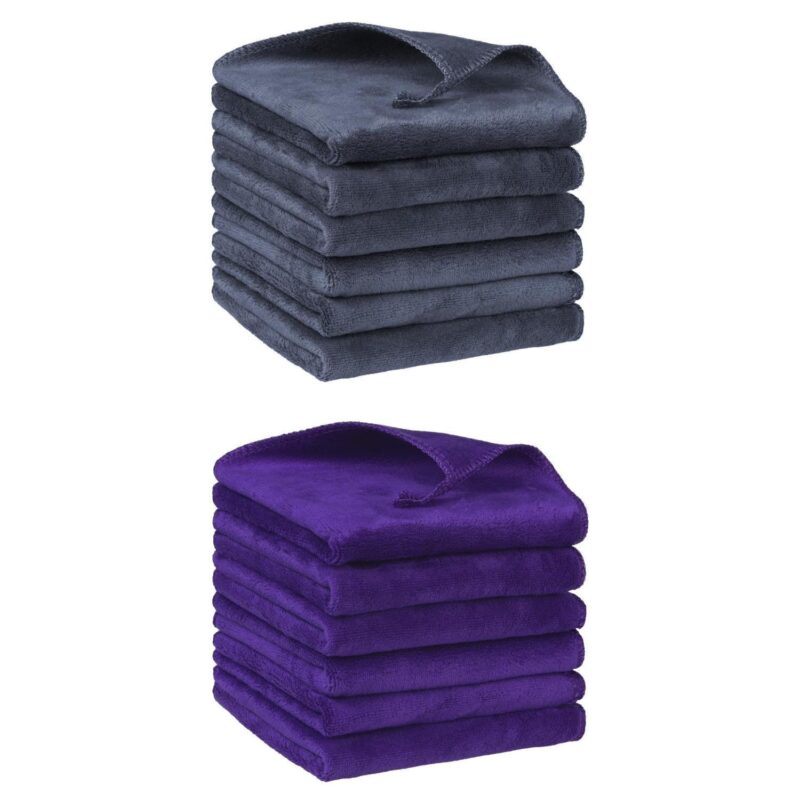 12 Pack Microfiber Kitchen Towels Set, Thick Absorbent Dish Clothes Set 12  x 12 - Image 12