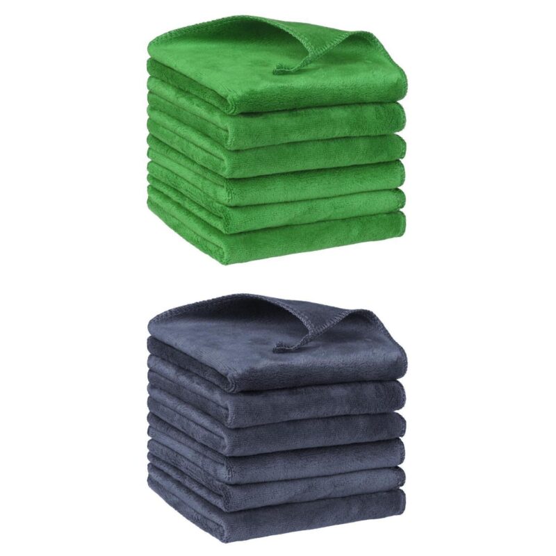 12 Pack Microfiber Kitchen Towels Set, Thick Absorbent Dish Clothes Set 12  x 12 - Image 11