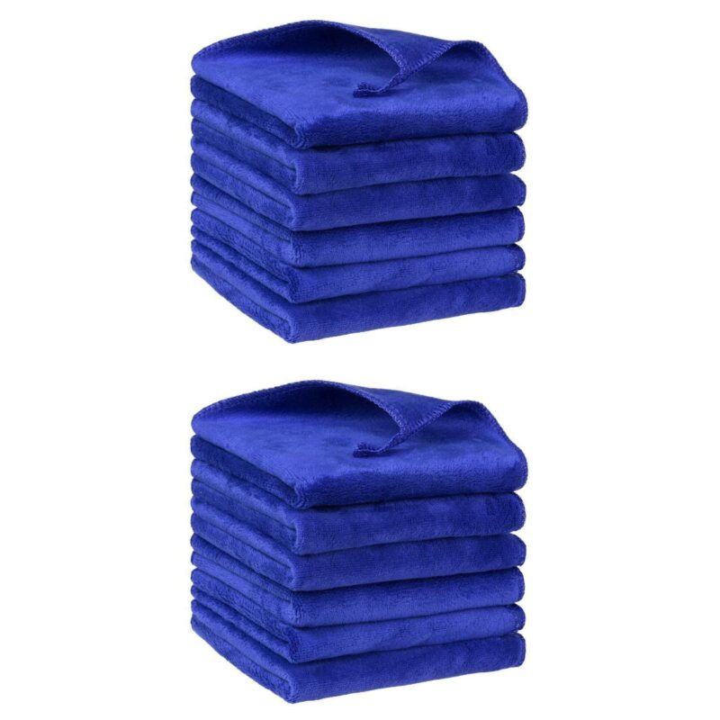 12 Pack Microfiber Kitchen Towels Set, Thick Absorbent Dish Clothes Set 12  x 12 - Image 8
