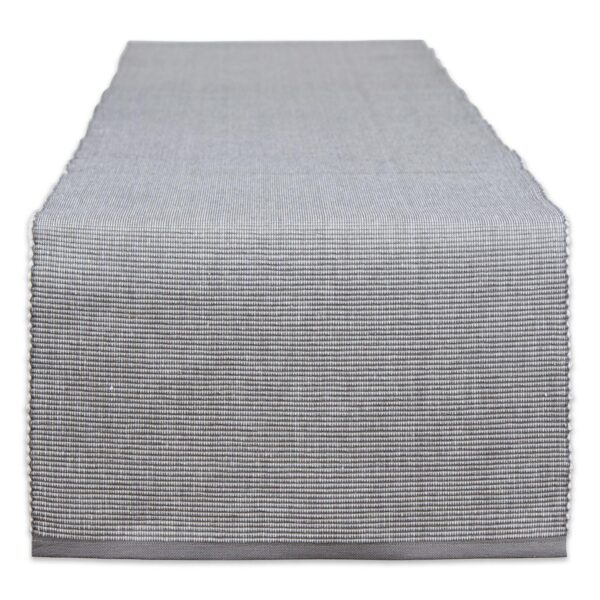 13  x 108  Gray and White 2-Tone Ribbed Table Runner