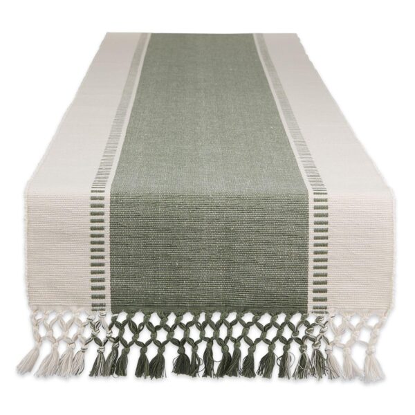 13  x 108  Green Stripe Table Runner