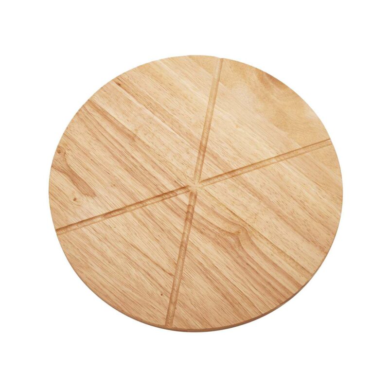14  Wooden Pizza Board With Precision Cutting Wheel and Server - Image 2