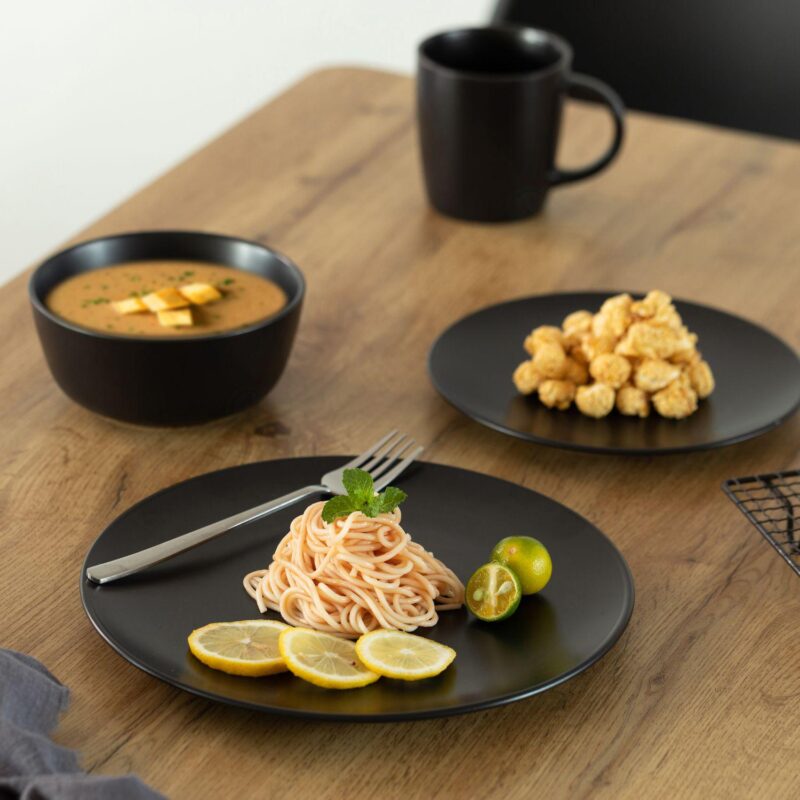 16 PC Dinnerware Dish Set for 4 Person Mugs, Salad and Dinner Plates and Bowls Sets Included - Image 2