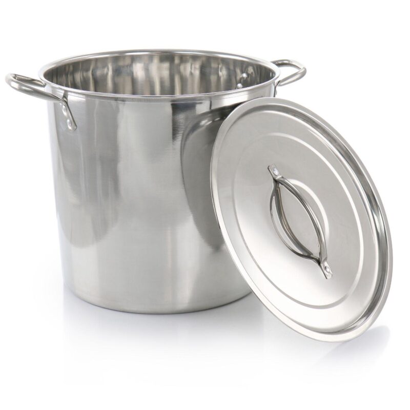 16 Quart Stainless Steel Stock Pot with Lid - Image 2