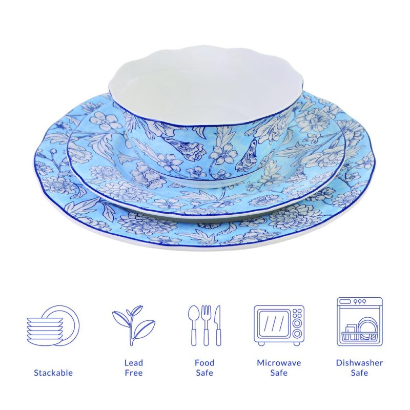 222 Fifth Cleremont 12-piece Dinnerware Set - Image 12