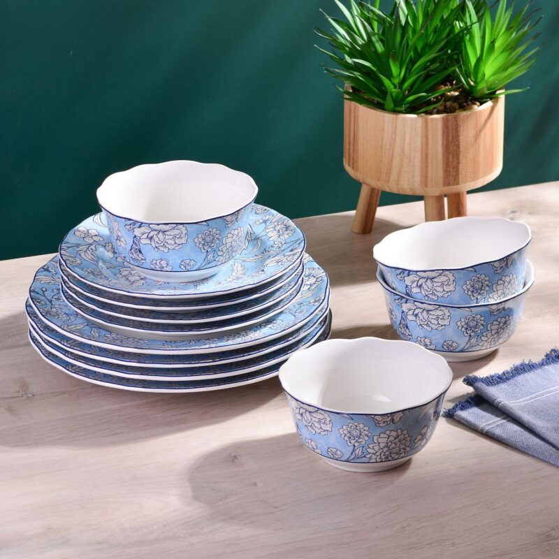 222 Fifth Cleremont 12-piece Dinnerware Set - Image 2