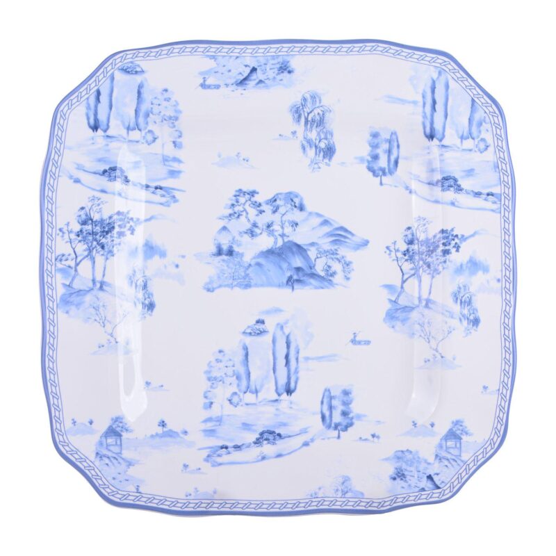 222 Fifth Scenic Toile Blue 12-pc. Porcelain Dinnerware Set - Image 6