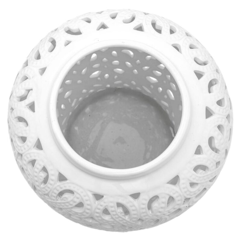 24  Spiral Lattice Temple Jar - White - Image 5