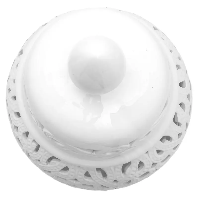 24  Spiral Lattice Temple Jar - White - Image 6