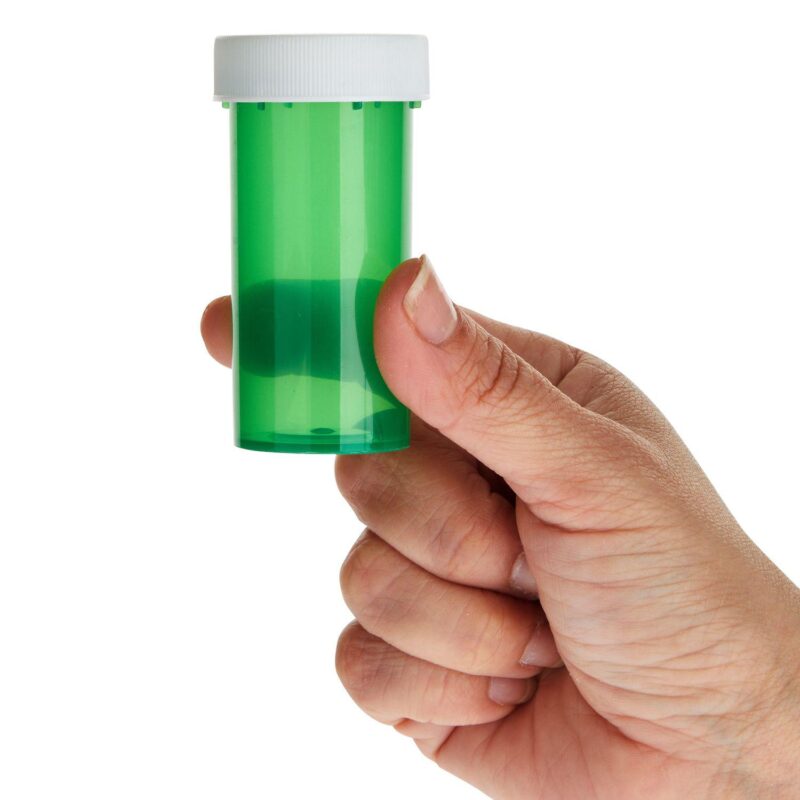 250 Pack Empty Pill Bottles With Caps, 13 Dram Plastic Vials (green) - Image 4