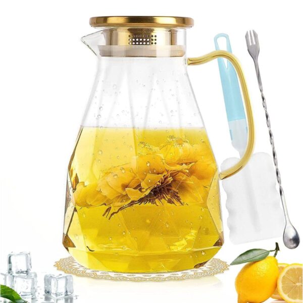 2.2l Lite Glass Pitcher With Lid