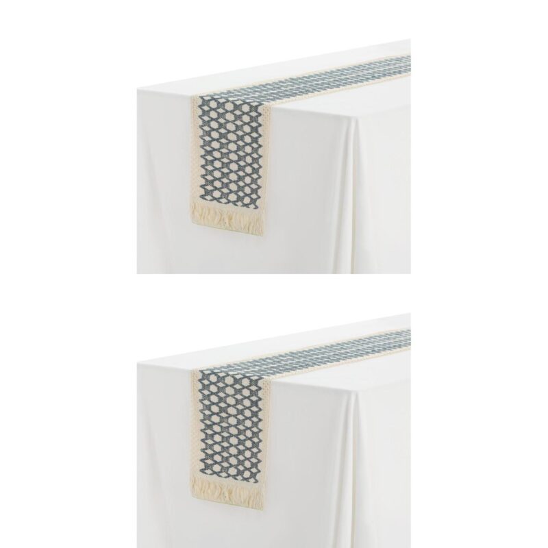 2 Pack Fringe Table Runners, Floral Table Banner For Home Decoration 12  X 87 - Image 7