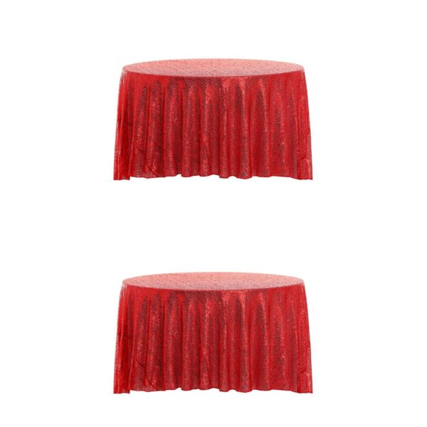 2 Pack Rectangle Tablecloths Polyester Sequin Table Covers For Dining Room Parties