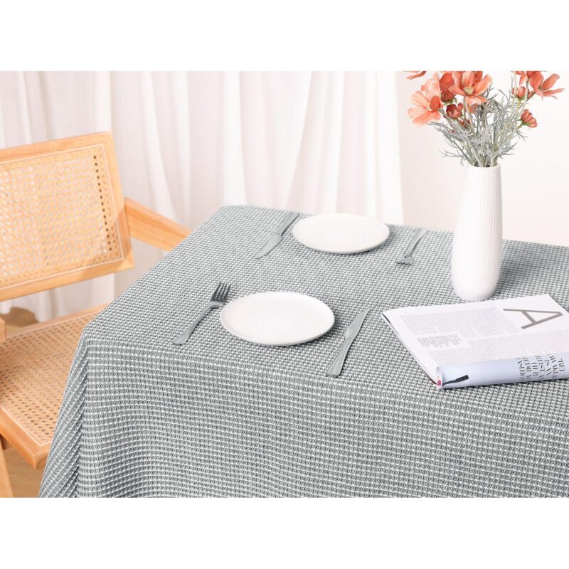 2 Pack Rectangle Tablecloth, Cotton Linen Table Cover With Tassel For Dinner Table 51 x91 - Image 5