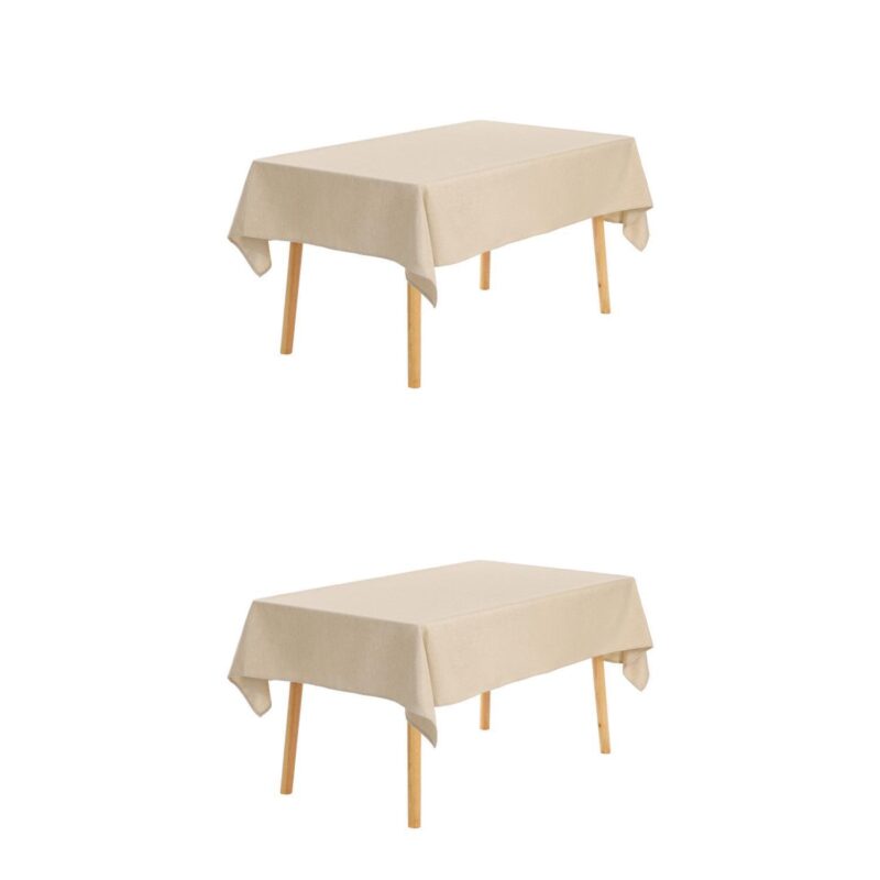 2 Pack Tablecloth Rectangle Waterproof Spill Proof Wrinkle Free Table Cover For Kitchen Dining - Image 6