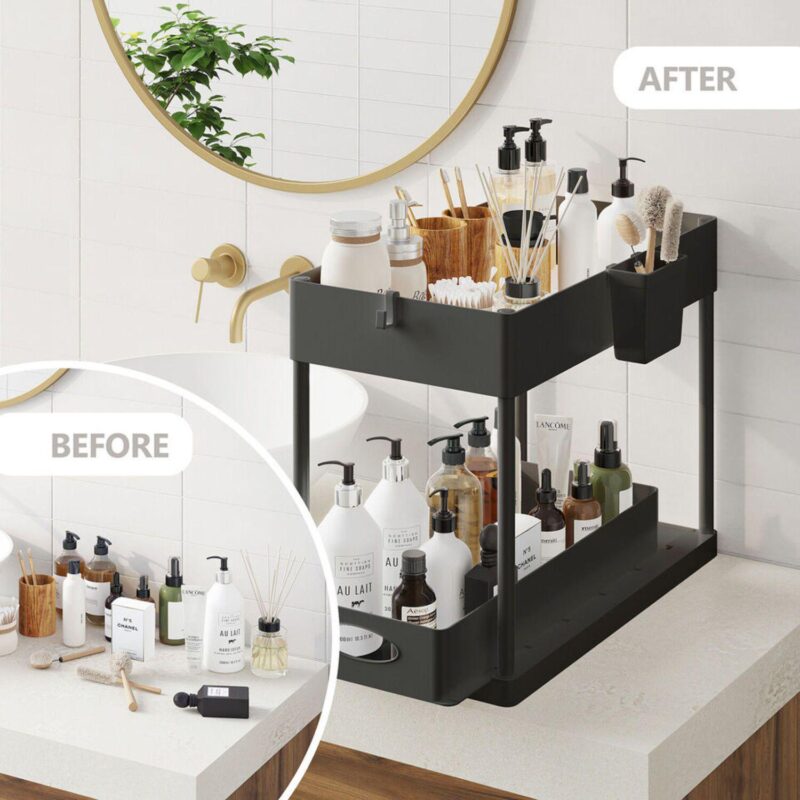 2-Piece 2 Tier Under Sink Organizer - Image 2