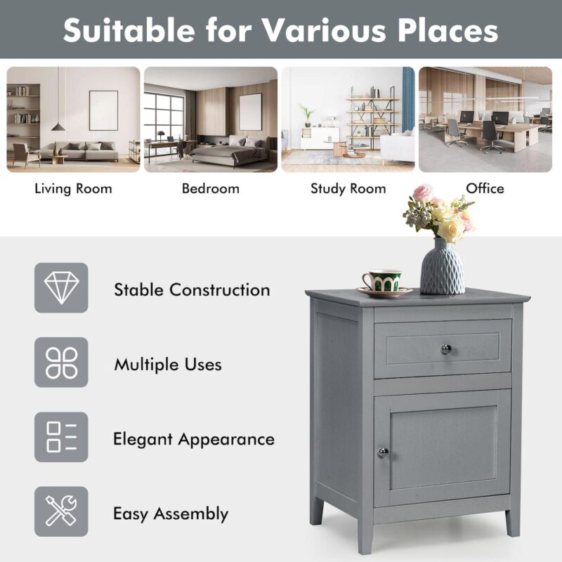 2-Tier Accent Table with Spacious Tabletop - Image 4